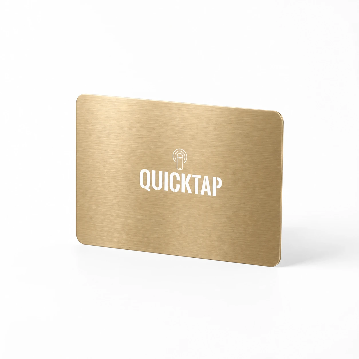 Gold metal QuickTap NFC business card